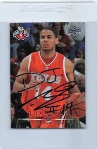 2008/09 Upper Deck #225 D.J. Augustin Bobcats Signed Auto *F6254