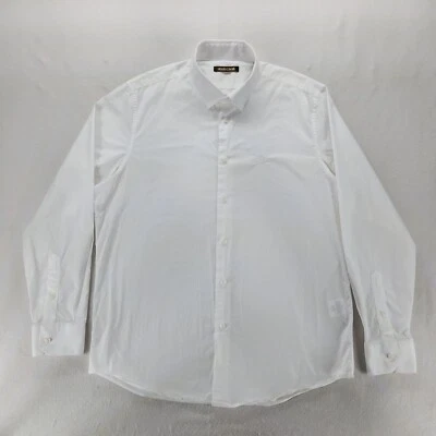 Camisa de vestir Roberto Cavalli para hombre blanca con botones manga larga talla 17,5 35/36 XL Foto 1 de 4