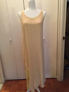 Elegant Max Azria Long Beige Silk Layered Dress - Size Medium - New With Tags - Picture 1 of 6