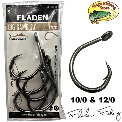 FLADEN Big Game Circle Haken - Heilbutt Waller Thunfisch Meereshaken Kreishaken - Bild 1 von 2