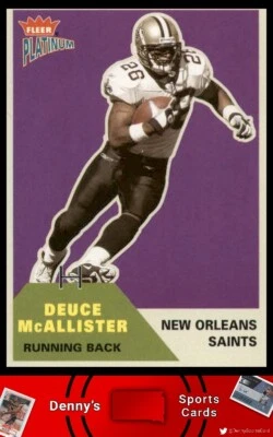 2002 Fleer Platinum #41 Deuce McAllister New Orleans Saints Football Card - Image 1 of 2