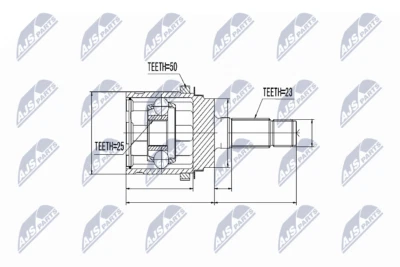 NTY NPZ-HD-048 Joint Kit,Arbre de Transmission pour Honda - Photo 1/4
