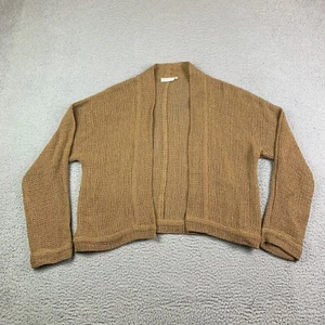 Masai Sweater Womens L Open Knit Pullover Cardigan Front Brown - Picture 1 of 11