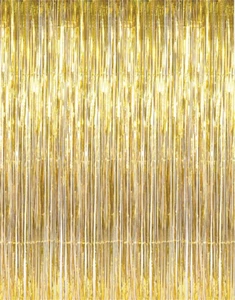 3.2 Ft X 9.8 Ft Metallic Tinsel Foil Fringe Curtains Party Photo Backdrop Party - Picture 1 of 12