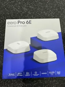 eero Pro 6E Tri Band AXE5400 Wi-Fi 6E Router Mesh System 3 Pack (Parts Only) - Picture 1 of 5
