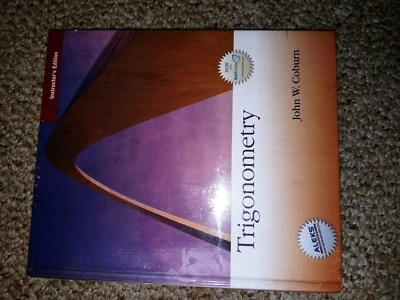 TRIGONOMETRY INSTRUCTOR INSTRUCTOR'S EDITION JOHN COBURN 1ST EDITION  - Image 1 of 3