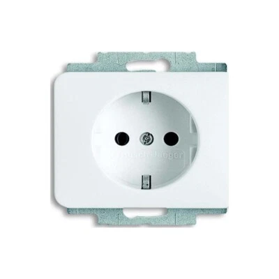 Busch-Jaeger 20EUC-24G SCHUKO Steckdosen-Einsatz alpha studioweiß hochglanz - Bild 1 von 2