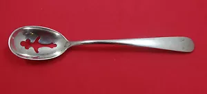 Old Maryland Plain by Kirk Sterling Silver Olive Spoon Pierced Original 6" - Picture 1 of 1