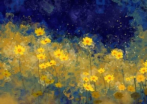 Paint by Numbers for Adults –16x20 inch(Without Frame), Yellow Flower - Picture 1 of 9