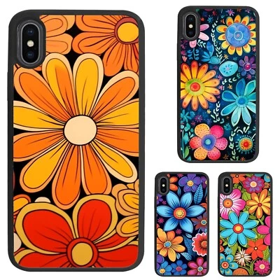 Unique case For Samsung Galaxy Huawei PURA 70 70s groovy Hippy Flowers - Image 1 of 4