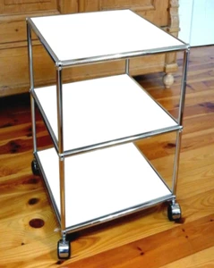 * USM Haller Regal 70x50x50cm * Highboard Rollen * Reinweiß * Rechnung MwSt. * - Bild 1 von 1