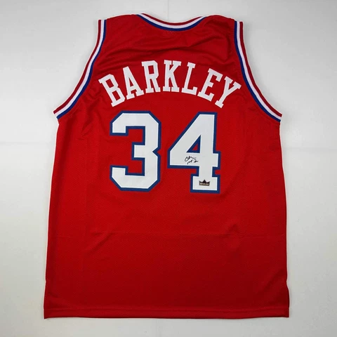 Facsimile Autographed Charles Barkley Philadelphia Red Reprint Auto Jersey XL Cover