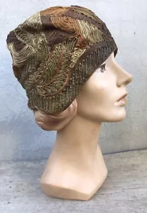 1920’s Flapper Ladies Cloche Hat Art Deco Era Millinery Flowers Chicago LEWETTE - Bild 1 von 9