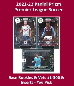 2021-22 Prizm Premier League EPL Soccer Base & Inserts Vet & RC U Pick 4 Set