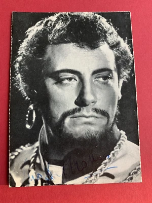MARIO DEL MONACO (†1982) Opernsänger  signed Briefkarte 10x15 Autogramm - Bild 1 von 2