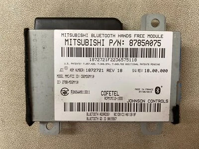 Mitsubishi Outlander 2016 módulo de comunicación Bluetooth OEM 8785A075 Foto 1 de 4