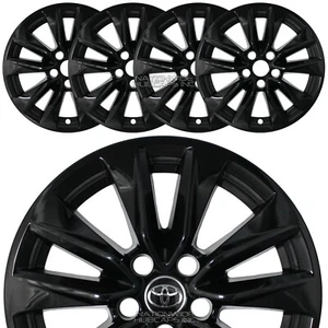 fits Toyota Corolla Cross LE 2022-2025 Black 17" Wheel Skins Rim Covers Hub Caps - Picture 1 of 10