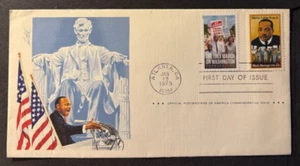 #1771 Martin Luther King FDC with nice cachet & March on Washington stamp added - Picture 1 of 1