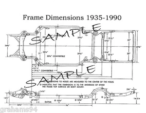 1968 Mercury Montego Comet NOS Frame Dimensions Front Wheel Alignment Specs - Picture 1 of 1