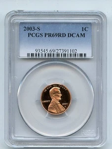 2003 S 1C Lincoln Cent PCGS PR69DCAM - Picture 1 of 1