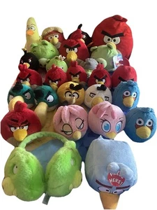 Lot Of 26 Angry Birds Plush Red Blue Rio Pig Commonwealth Classic/ 1 Earmuffs  - Picture 1 of 13