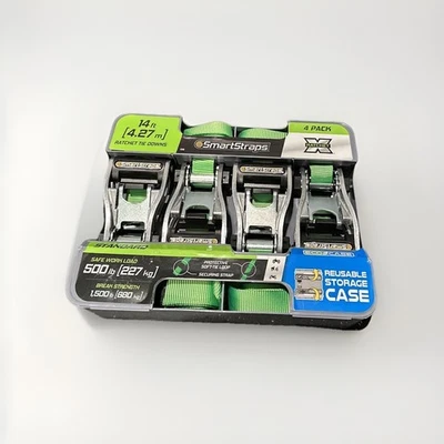 SmartStraps 4 Pack 14’ Ratchet Straps - Image 1 of 3