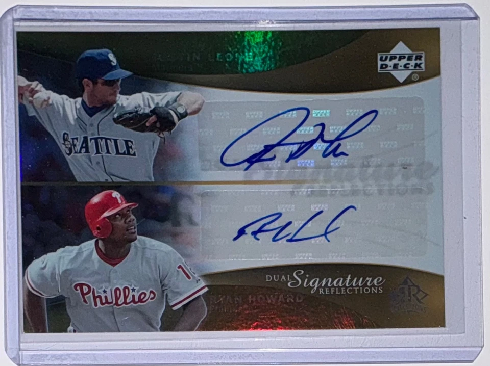 2005 Upper Deck Reflections Justin Leone Ryan Howard Auto Autograph DUAL - Image 1 of 1