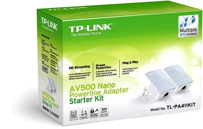 TP-Link AV500 Nano Powerline Adapter • TL-PA411 Kit • Starter Kit • Neu - Bild 1 von 3