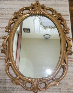 Vintage Hollywood Regency Syracuse Ornamental Co Gilt Wall Mirror 1956 27"X19”  - Picture 1 of 24