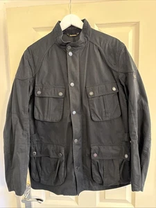 Barbour International Men’s Wax Motorcycle Jacket Black Size L - Picture 1 of 10