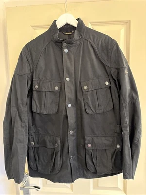 Barbour International Men’s Wax Motorcycle Jacket Black Size L - Image 1 of 4