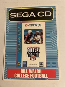 Sega CD Bill Walsh College Football  VIDPRO Card Toys R Us Display Card  Rare