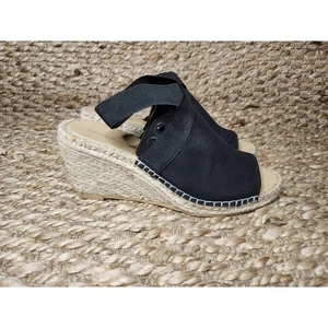 Adrienne Vittadini Calla Damen-Sandalen schwarz Espadrille Keilabsatz offene Zehenpartie Größe 10M - Bild 1 von 9