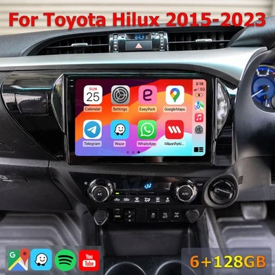 6-128GB Wireless Apple CarPlay Upgrade Kit for Toyota Hilux 2015-2023 WiFi GPS — 第 1/4 张图片