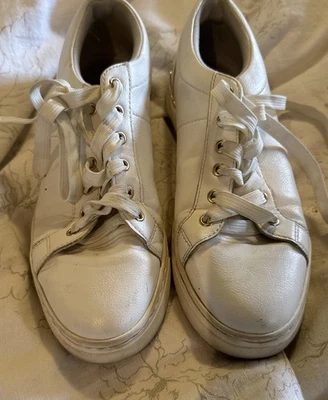 Zapatillas deportivas Aldo para mujer talla 8 blancas punta redonda parte superior baja con cordones zapatos Foto 1 de 4