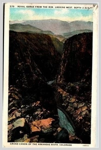 Royal Gorge Colorado Postcard 1940s Sanborn Souvenir Canon City Fremont Co. - Picture 1 of 2