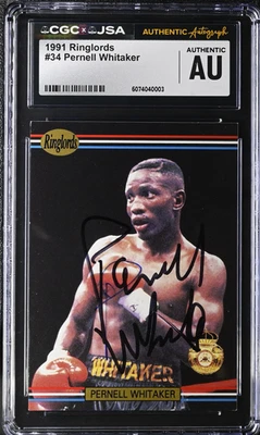 1991 Ringlords Pernell Whitaker Rookie #34 AUTO AUTOGRAPHED SIGNED CGC JSA CERT - Image 1 of 2