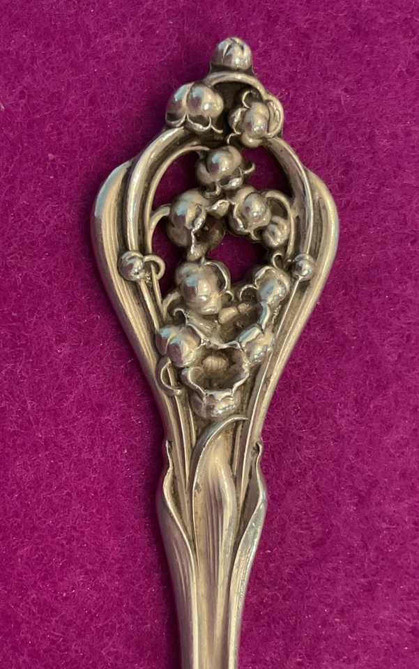 Wallace Lily of the Valley No Ложка 83 пробы 5 7/8 дюйма без моно 19,5 г - Изображение 1 из 4