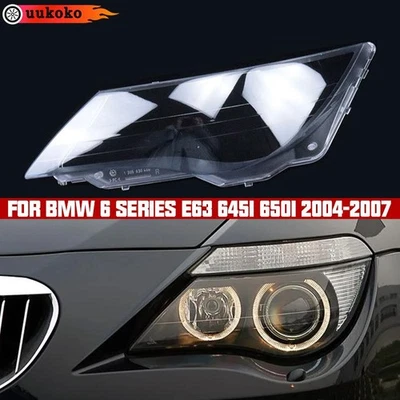 Car Front Headlight Cover For BMW 6 Series E63 630 645 650 2004-2007 Left Side Foto 1 de 4