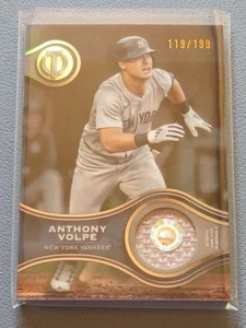 2025 Topps Tribute #SOA-AV Anthony Volpe Stamp of Approval jersey relic /199 - Picture 1 of 3