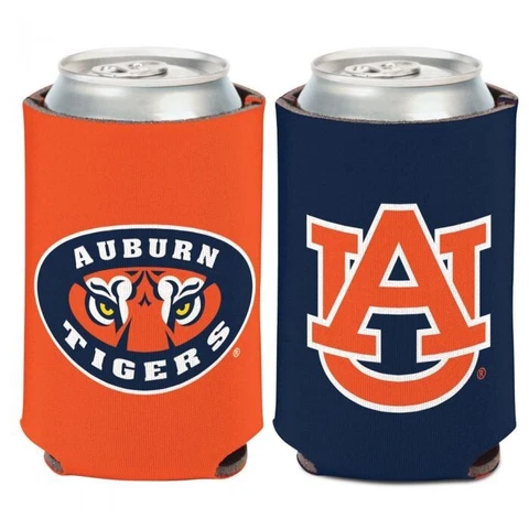 Auburn Tigers NCAA Licensed 2 Sided Logo Can Cooler Koozie Cover