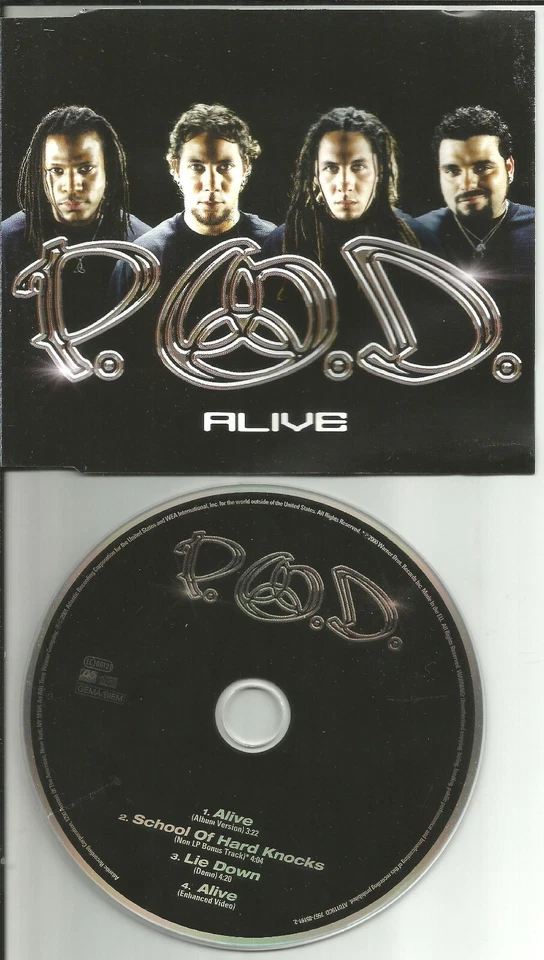 P.O.D. Alive w/ UNRELEASED & DEMO & VIDEO Europe CD Single USA seller POD 2001 Foto 1 de 1