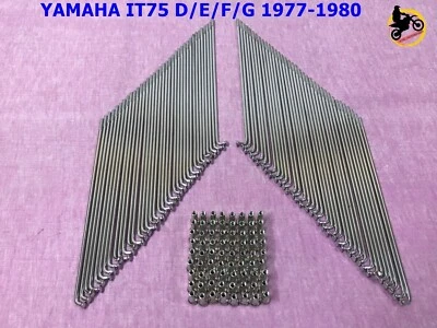 YAMAHA IT175 D/E/F/G 1977-1980 F & R Chrome Spoke Set 72Pcs. **nan3900** Foto 1 de 4