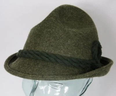 Chapeau traditionnel Faustmann trois pointes Bavière randonnée tyrolienne feutre de laine vert chapeau de montagne neuf - Photo 1/2