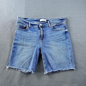 LOFT  Shorts Womens 28/6 Cut-Off Denim Blue zip Jean