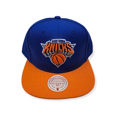 Chapéu Snapback Ajustável Mitchell & Ness New York Knicks Team 2T 2.0 Royal/Orange - Imagem 1 de 4