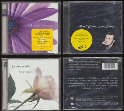 Lot 3 CDs Love Song Classic Johnny Mathis, Paul Young Neil Sadaka 44 song SEALED - Image 1 of 4