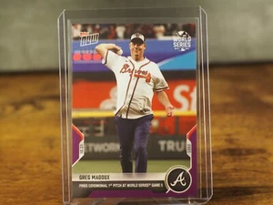 Greg Maddux - 2021 MLB TOPPS NOW Card 1027 First Pitch Purple Parallel 7/25 - Picture 1 of 2