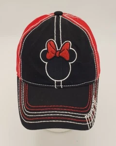Disney Minnie Mouse Womens Baseball Hat Adjustable Strapback Cap White Polka Dot - Picture 1 of 6