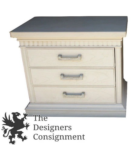 Drexel Heritage Cabochon Pickled Oak Bed Side Tables Nightstand End Vintage Cover